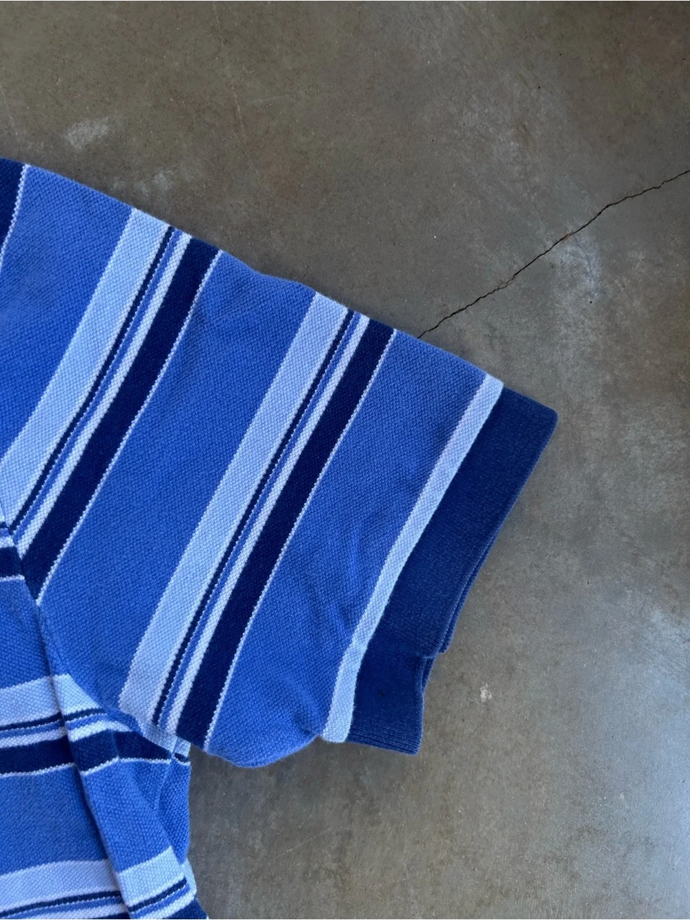Ralph Lauren Navy and Light Blue Striped Polo